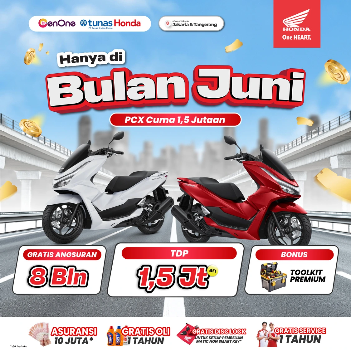 PROMO HONDA PCX JAKARTA & TANGERANG - Juni